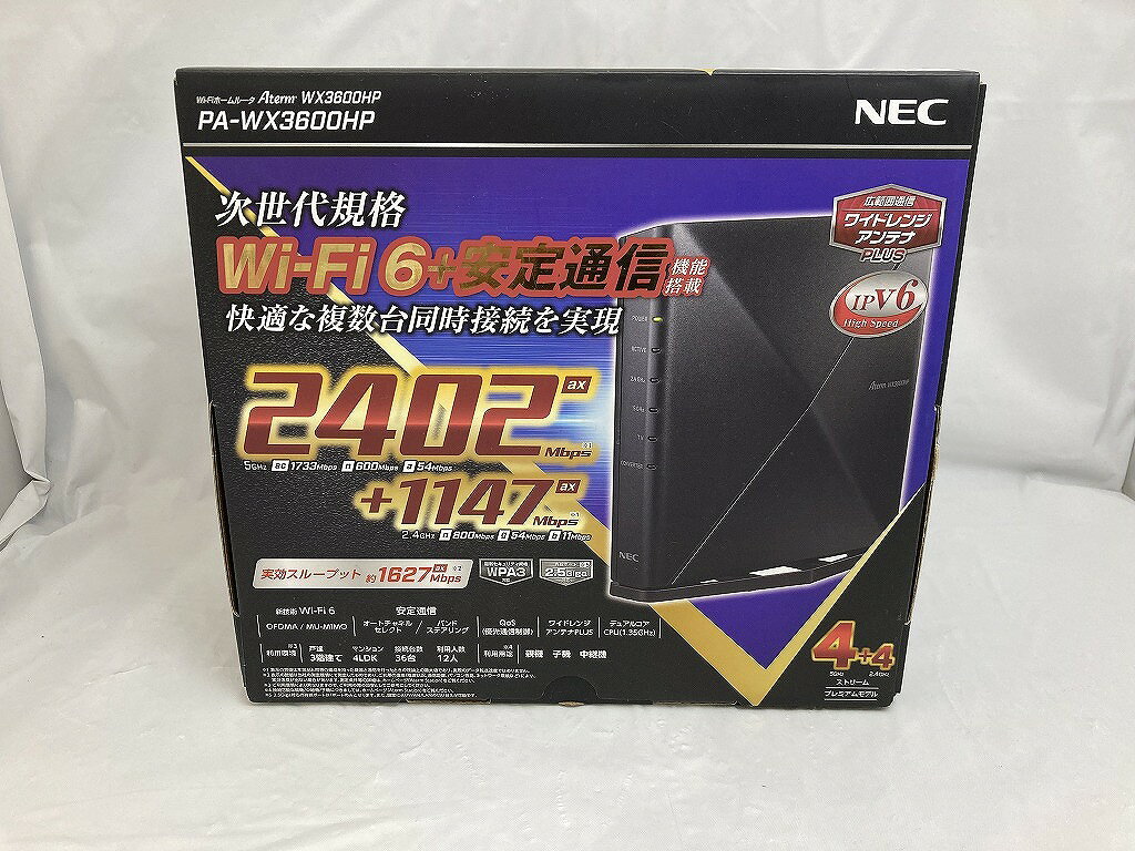 エヌイーシー NEC 無線LANルーター PA-WX3600HP 【中古】