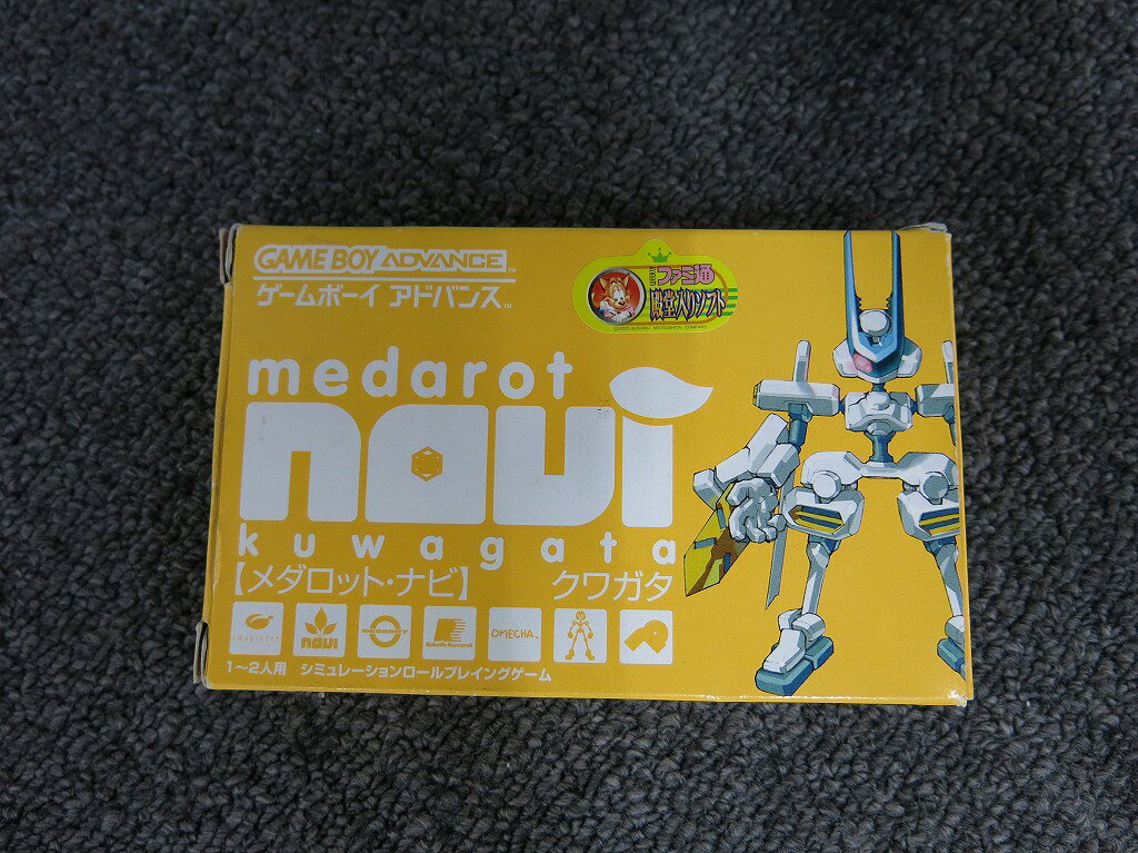 【ご注意】商品は店頭・他ネットショップでも販売しておりますので、ご注文をいただいても売り切れの場合がございます。ご了承ください。ブランド名イマジニア Imagineer商品名GBAソフト　メダロット・ナビ　クワガタ　カード欠品 商品説明チェック用のゲームボーイアドバンスにて、ゲーム初期起動確認済みです。 バッテリーバックアップは保証外となります。 ソニックスタッグカード欠品です。 元箱、取説にかなりのイタミ、ソフトにイタミ有ります。 ソフト読込み出来ない等の初期不良の場合のみ10日間保証がつきます。付属品元箱,取扱説明書※主な付属品を記載するようしております。中古品の特性上、全ての付属品の正確な記載が難しいため詳細は掲載の写真にてご確認ください。付属品は写真にて【全て】掲載しております保証期間10日間（初期返金保証）コンディションレベルB（並品）コンディションの備考【全体】目立つ箇所や場所にキズや擦れ・汚れなどが見当たり、素材自体のコンディション劣化の見られる商品ですが、まだお使い頂ける商品です。※お客様のご都合による返品は受け付けておりません。※目立つキズ、汚れ等は写真等で記載するよう心がけておりますが、中古品の特性上、細かいキズ・汚れ等を全ては表記できません。表記コンディションをご理解のうえ、ご購入くださいませ配送方法宅配便商品番号hod118678194在庫お問合せ先【ワットマンテック横須賀堀ノ内店】　046-820-2870【ご注意】当社オンラインショップ以外で情報、商品写真、画像、文章等を無断で転用しているページは偽サイトであり当店とは一切関係がございませんのでご注意ください。接続先のURLをご確認ください。楽天市場URL：https://www.rakuten.co.jp/楽天市場商品ページ：https://item.rakuten.co.jp/●●●【全品ポイント10倍！要エントリー】【期間限定セール】イマジニア Imagineer GBAソフト メダロット・ナビ クワガタ カード欠品 【中古】