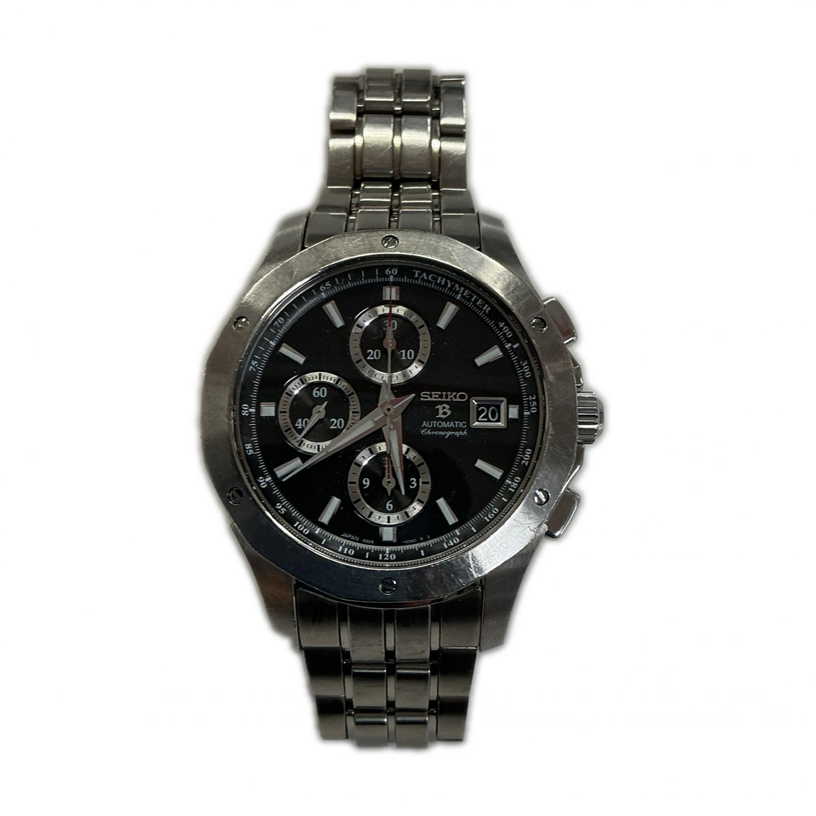 Kinetic Auto Relay - 【5/23(土)20時〜全品ポイント10倍！要エントリー】セイコー SEIKO メンズ 腕時計 クロノグラフ 6S28-00A0 ブラック【中古】
