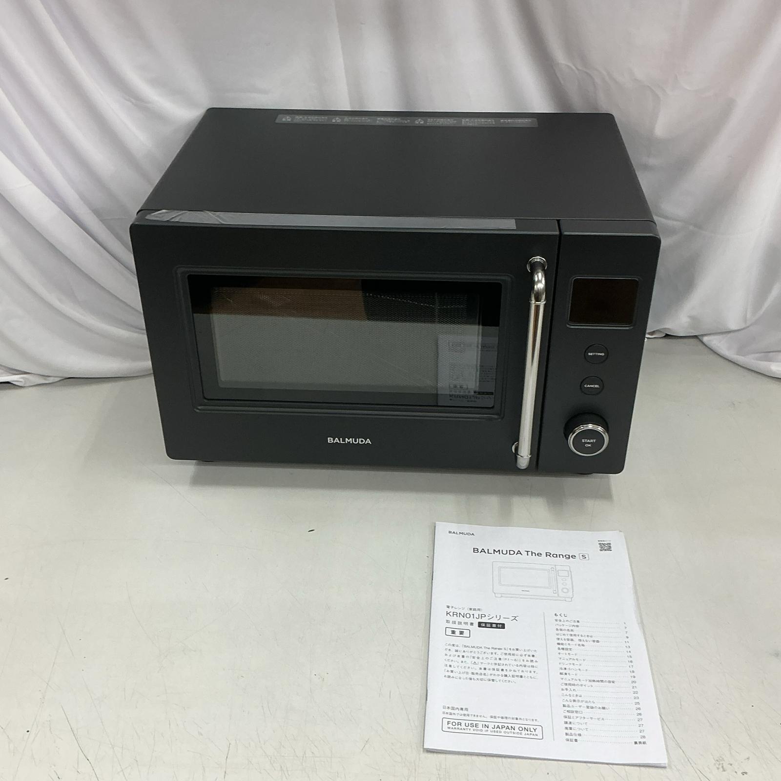 【未使用】BALMUDA 電子レンジ バルミューダ・オーブン KRN01JP-BK Black【中古】