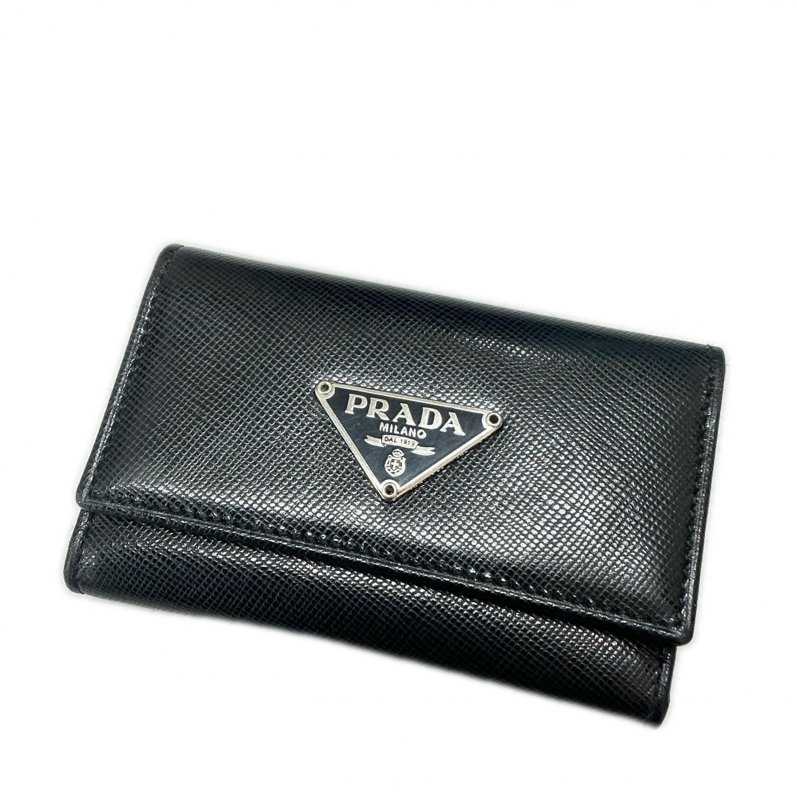 美品！　プラダ　キーケース　ケース　ミニ財布 PRADA】国内発送キーケース SAFFIANO マルチカラー レザーー (PRADA