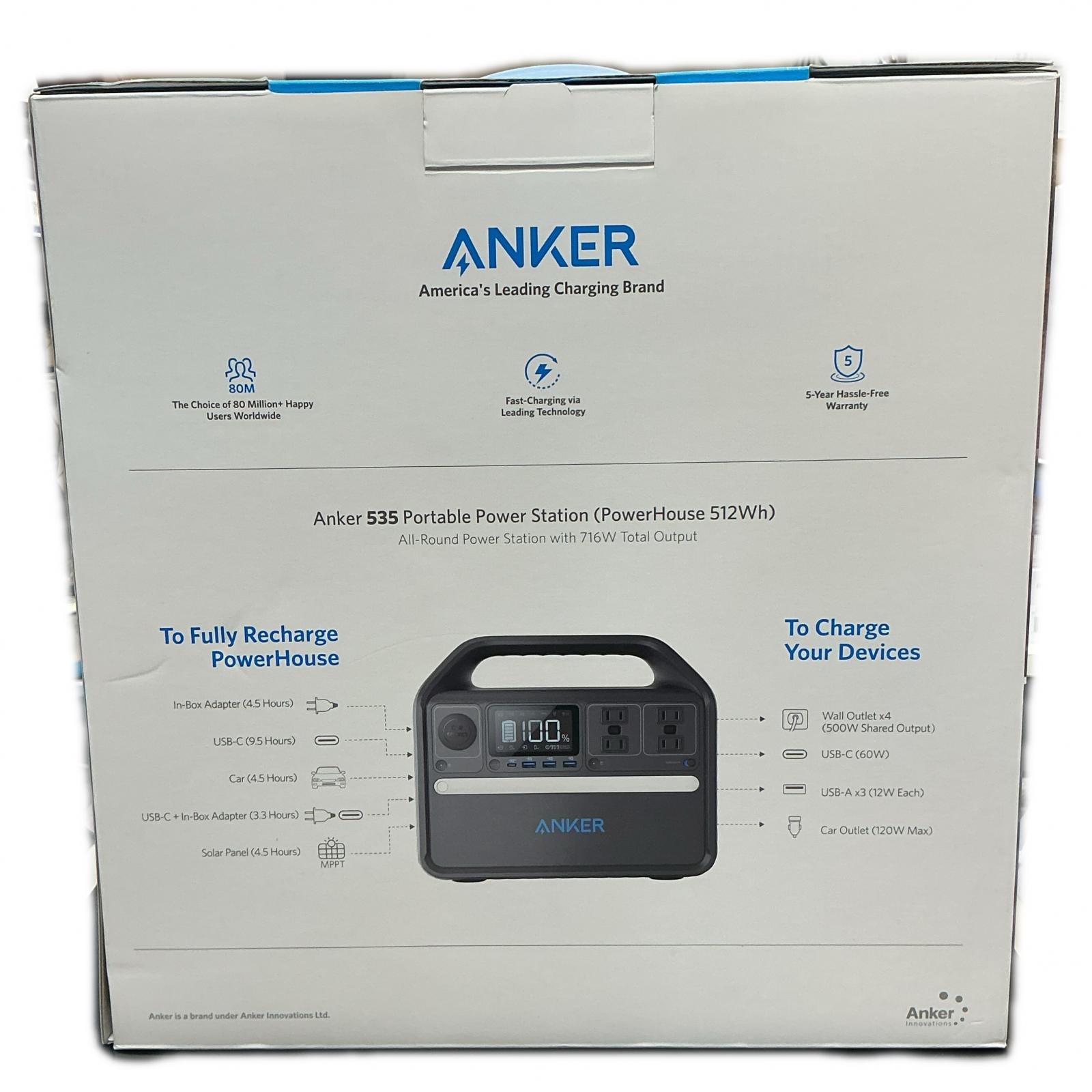 【全品ポイント10倍！要エントリー】【期間限定セール】【新品同様】ANKER ポータブル電源 A1751512 ブラック【中古】 wattmann-10560164 ワットマン楽天市場店 サンプル画像3