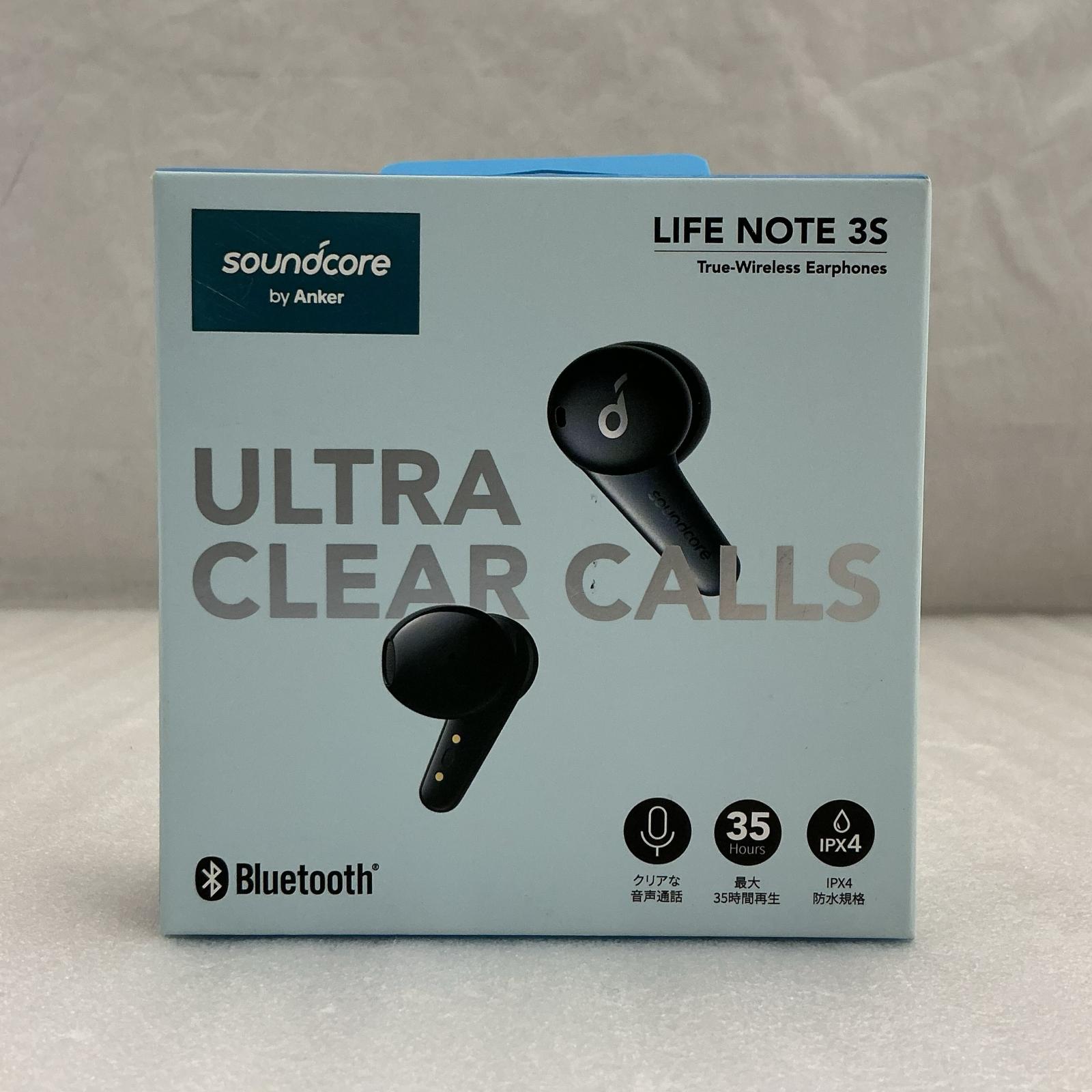 【未使用】ANKER ワイヤレスイヤホン Soundcore Life Note 3S ブラック