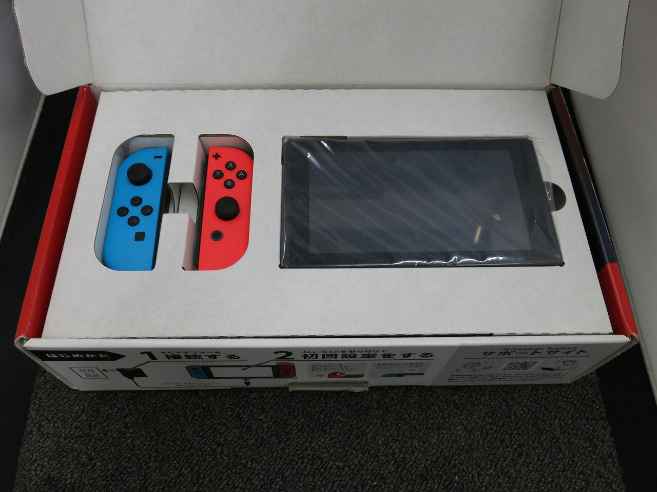 ワットマン楽天市場店のNintendo Switch Joy-Con (L) ネオンブルー/ (R) ネオンレッド HAD-S-KABAA【中古】｜アングル2