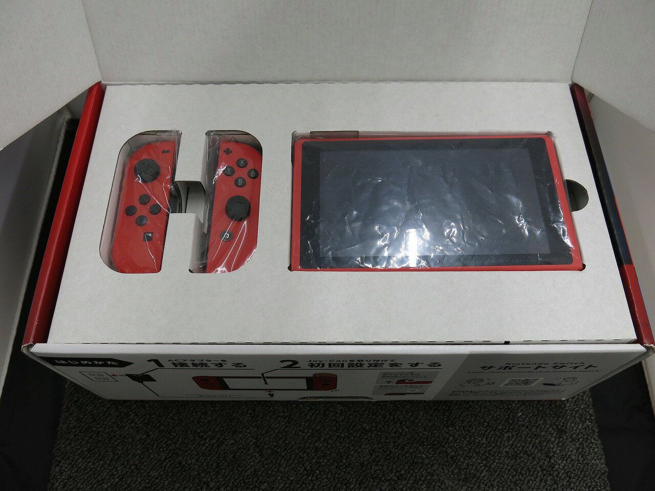 ワットマン楽天市場店のNintendo Switch HAD-S-RAAAF マリオレッド × ブルーセット【中古】｜アングル2