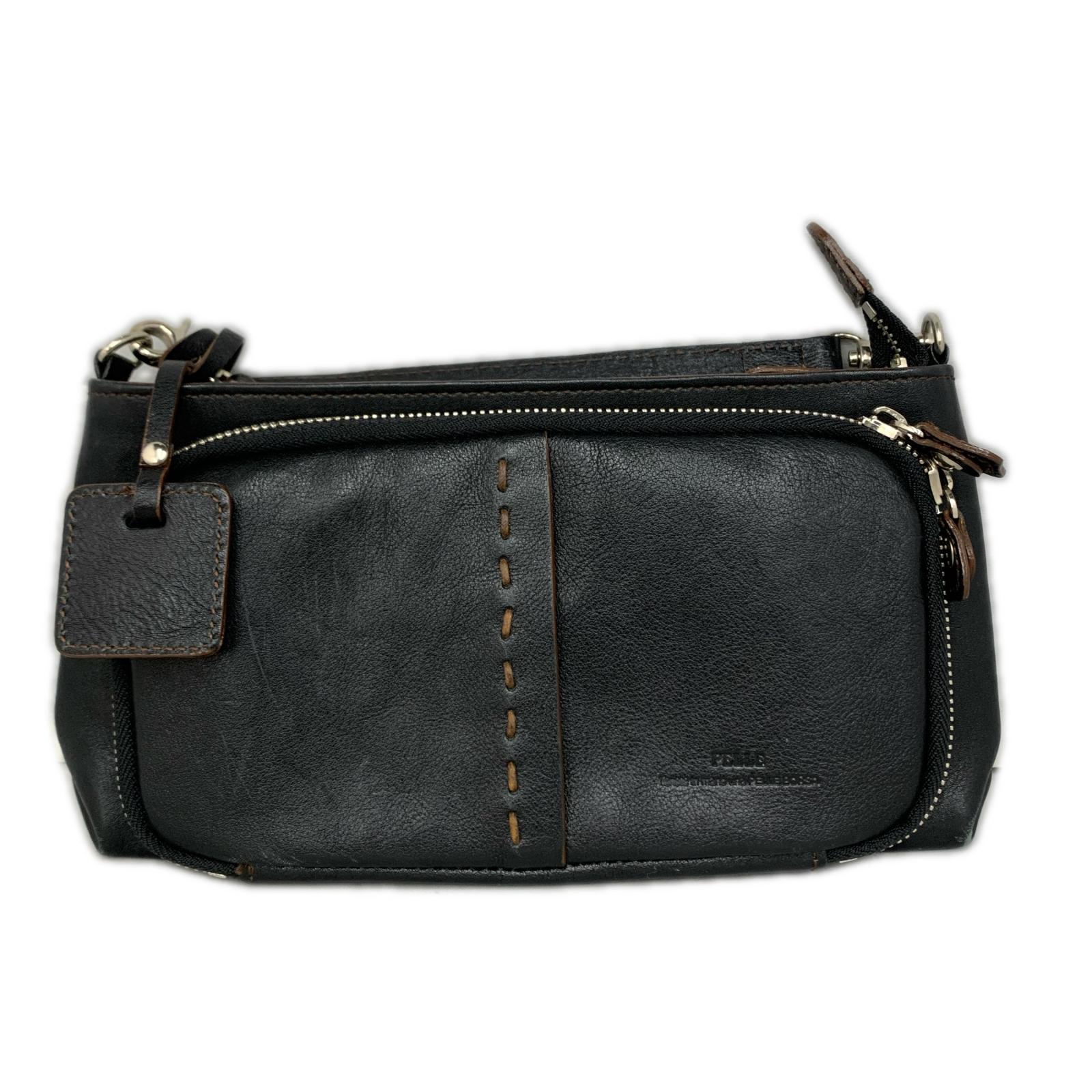 【全品ポイント10倍！要エントリー】【期間限定セール】ペレボルサ PELLE BORSA メンズ ショルダーバッグ 黒【中古】