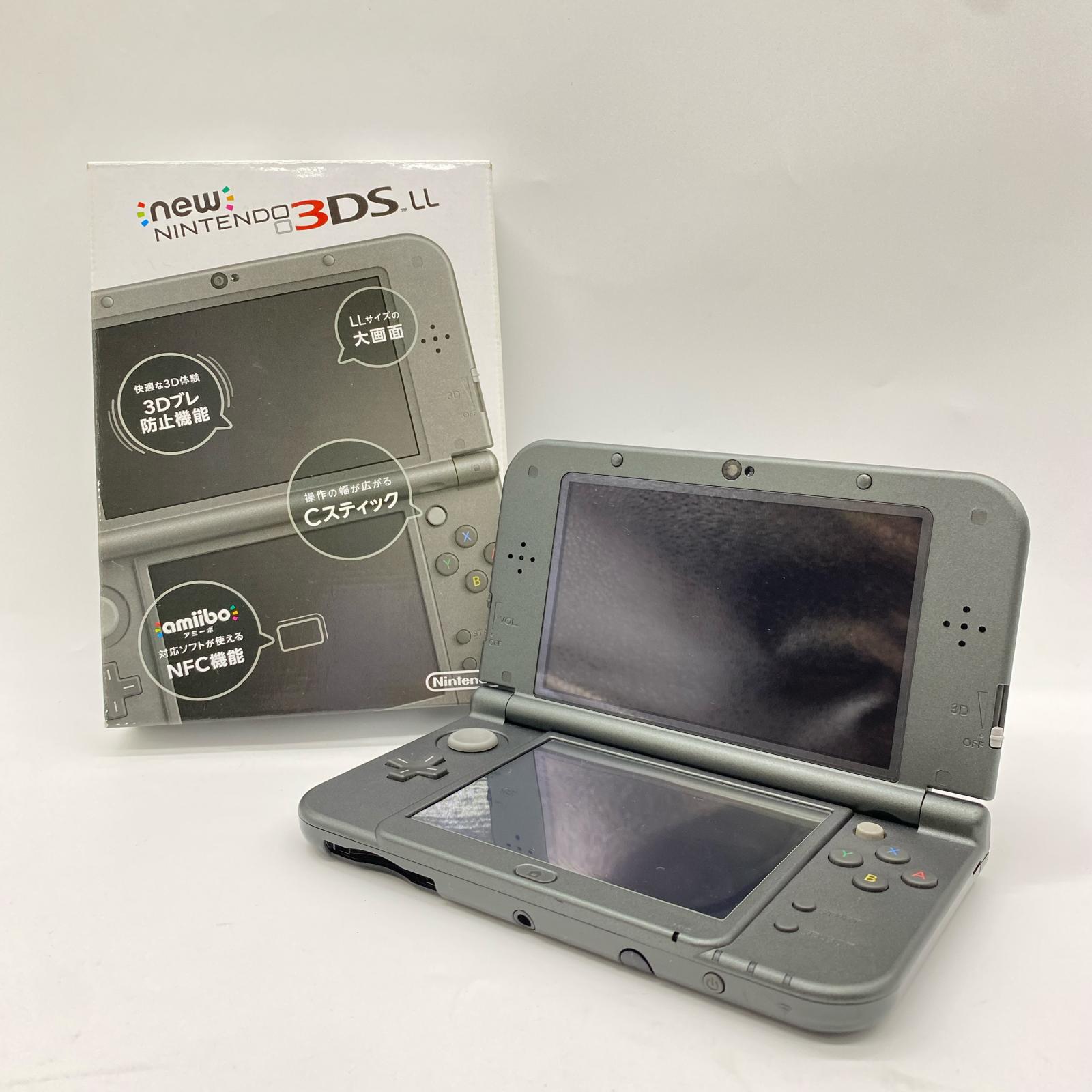 Nintendo　New3DSLL　メタリックブラック　 red-001【中古】