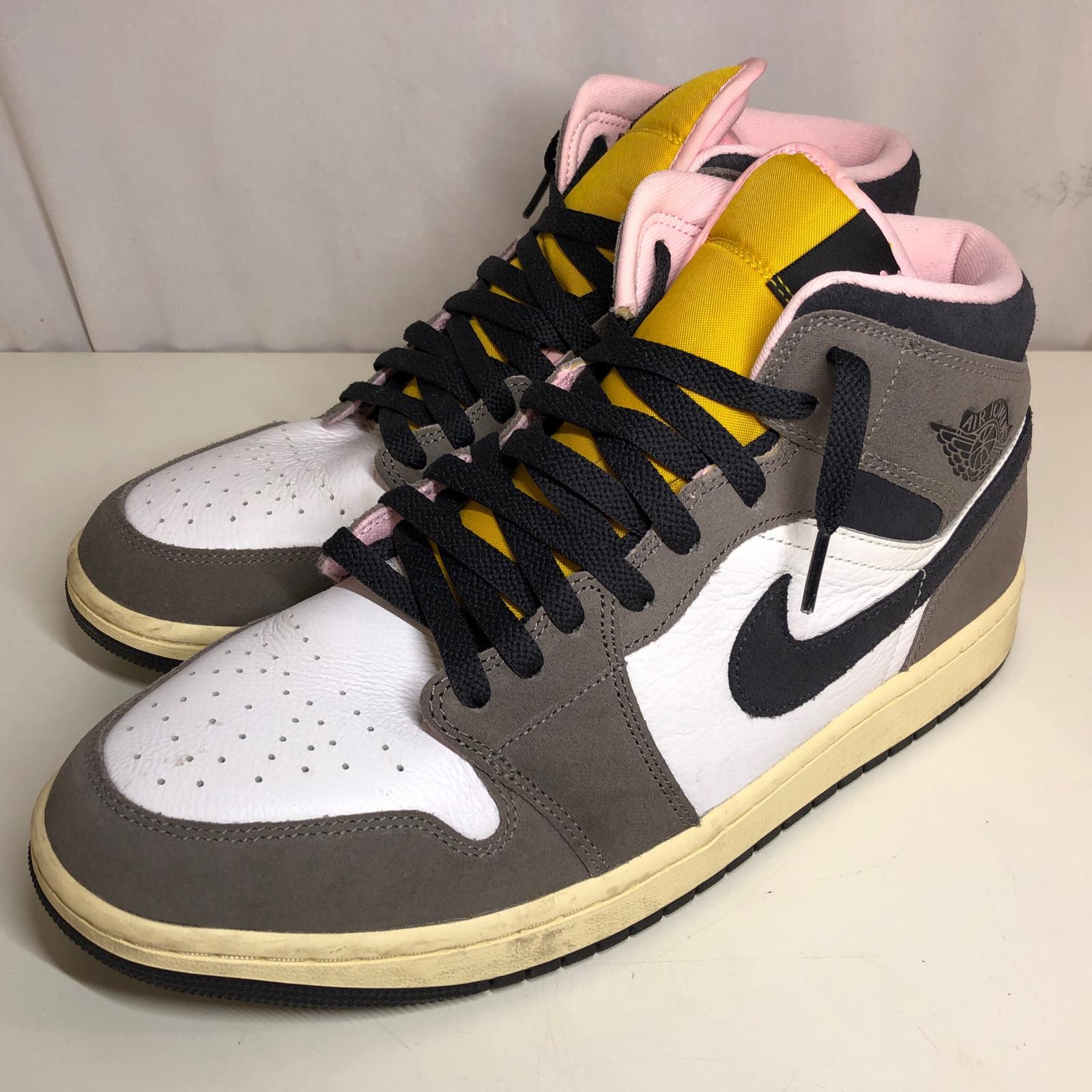 ナイキ NIKE ir Jordan 1 Mid SE White/Oil grey-cave stone HQ2011-100 28.5cm