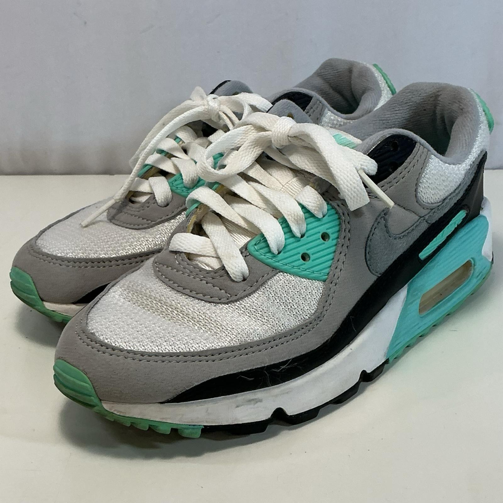 ナイキ NIKE スニーカー AIR MAX90 23cm CD0490-104 グレー/ミント