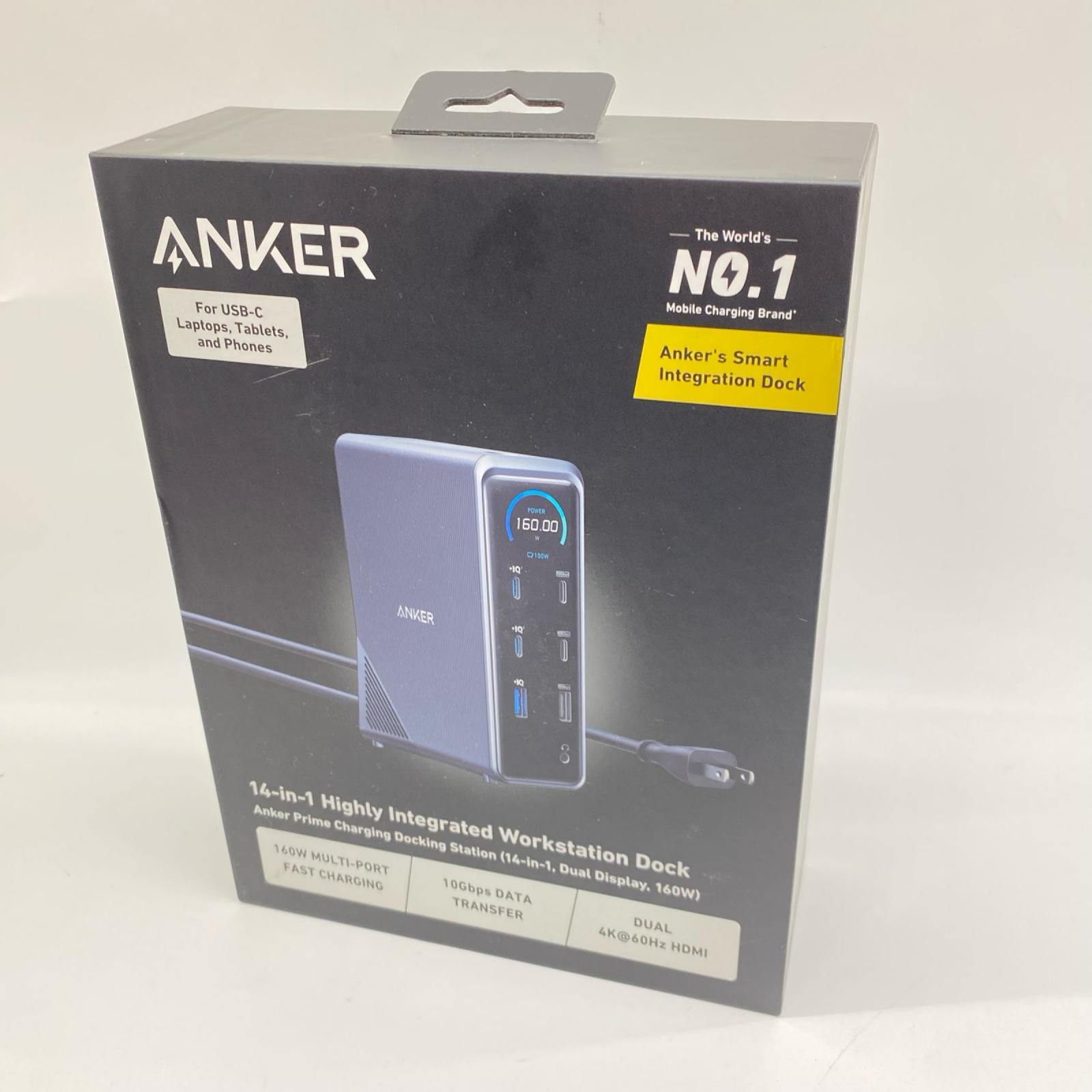 Anker Prime ドッキングステーション　[14-in-1 Dual Display 160W] A83B6【中古】