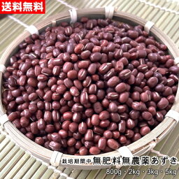 栽培期間中無肥料無農薬あずき800g～5kg[令和5年度産]（生産地：青森県）【送料無料】