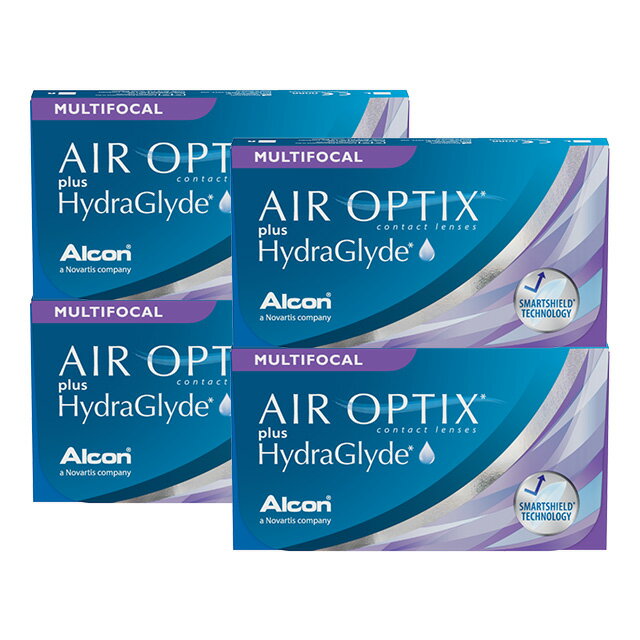 エアオプティクス プラス ハイドラグライド マルチフォーカル マイナス度数 ×4箱セット アルコン 遠近両用 コンタクトレンズ 2week コンタクト 2ウィーク 2週間使い捨て 送料無料