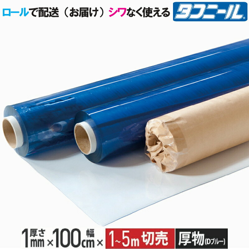  ビニールシート 透明 1mm×100cm×1m〜5m 厚手 ロール納品 カット販売 日本ウェーブロック イノベックス 日本製 切り売り タフニール 工作 DIY テーブルクロス 保護 カバー 養生 高い透明性 雨漏り 