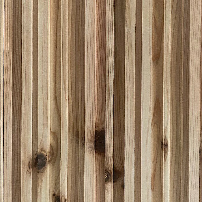 WAVEPANEL 凸凹 1000mm×150mm×30mm 無塗装品 杉材 本実 羽目板 ウッドパネル リブ加工 なぐり加工 壁材 天井材 腰壁材 杉羽目板 デザインウォール