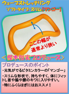 【ポイント10倍】【送料無料】【公式ショップ/正規品】【樫木裕実プロデュース】5/10新発売ウェーブストレッチリング スリムソフトタイプ マンゴー 【筋膜リリース むくみ ダイエット 肩こり 腰痛 冷え症 マッサージ トレーニング 姿勢矯正に!】
