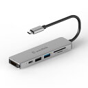 WAVLINK USB-C3.0 ハブ5-in-1・（1x4K＠30Hz HDMI　/1xUSB-C／1xUSB3.0／1xUSB2.0ポート/1xSD / TFカードリーダー）・USB C　PD 60W電力供給　Windows 7/8/10/Mac OS X 10.11以降　Chrome OS/Linuxに対応 在宅勤務