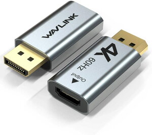 WAVLINK 4K DP-HDMIץ 2å 4K@60Hz DP TO HDMI DP-HDMIͥ ǥץ쥤-HDMI᥹ DP-HDMIѴͥ DP-HDMIѴץ