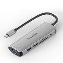 WAVLINK USBハブ type-C3.0アダプター5Gbps 6-in-1 （3xUSB3.0ポート/1xSD / 1xTFカードリーダー / 1xPDポート） PD65W電力供給 ウルトラスリム 軽量 コンパクト MacBook Air MacBook Pro Type-C Windows Mac Linux,Vista,Android等に対応 在宅勤務