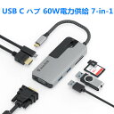 WAVLINK USB C ハブ PD機能 7-in-1 USB C旅行用ミニドッキング 60W電力供給 1x4K＠30Hz HDMI 1x2K＠60Hz VGA 2xUSB Aポート 1xmicroSDおよびSDカードリーダー Windows 7 8 10 Mac OS X 10.11以降 Chrome OS Linuxに対応 在宅勤務