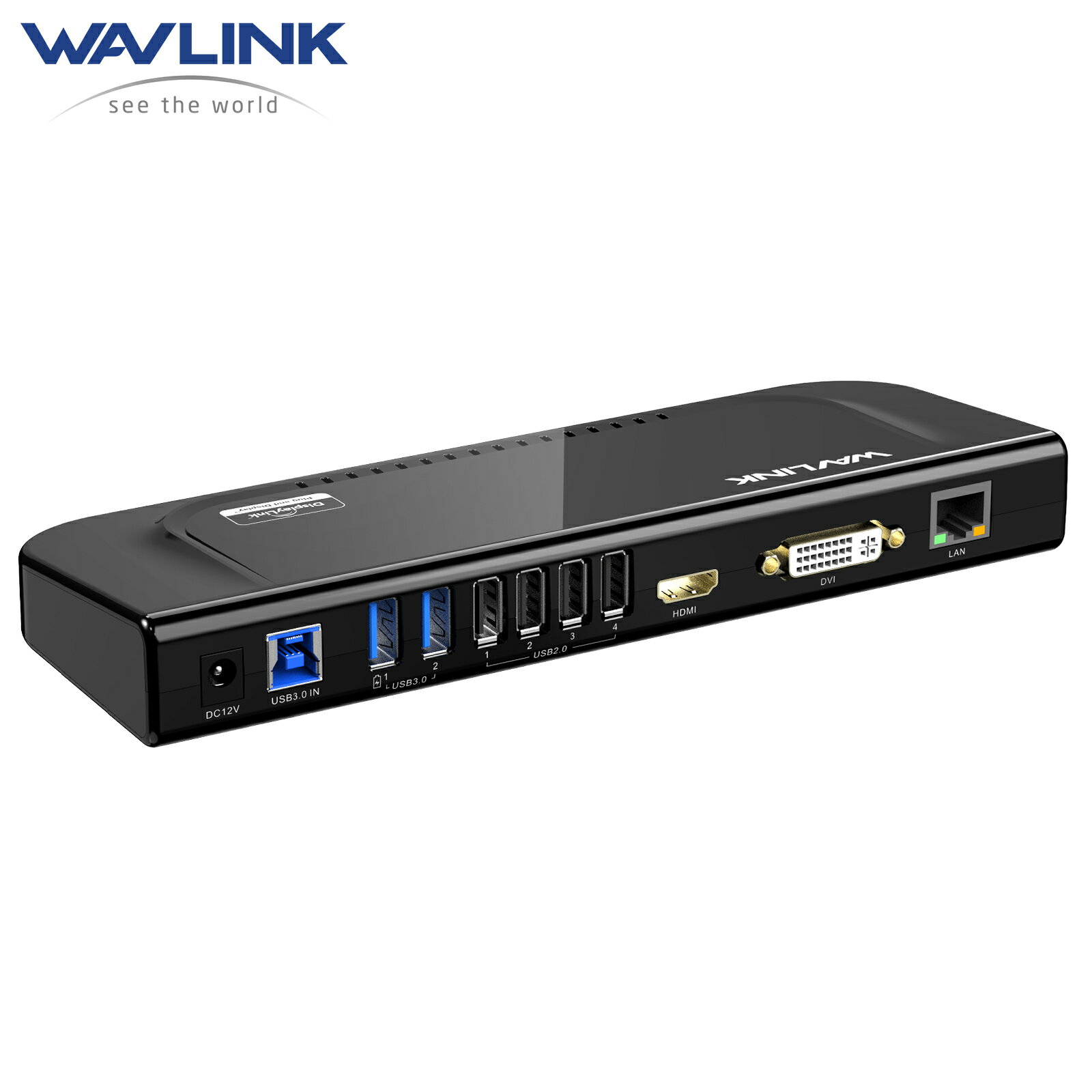 WAVLINK USB 3.0 ドッキングステーション・デュアル モニターHDMI DVI VGA ポート ギガビット イーサネット、オーデ…