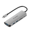 WAVLINK USBハブ type-C3.0アダプター5Gbps・ 6-in-1 （3xUSB3.0ポート/1xSD / 1xTFカードリーダー / 1xPDポート）・PD65W電力供給 ウルトラスリム 軽量 コンパクト MacBook Air MacBook Pro Type-C Windows Mac Linux,Vista,Android等に対応 在宅勤務