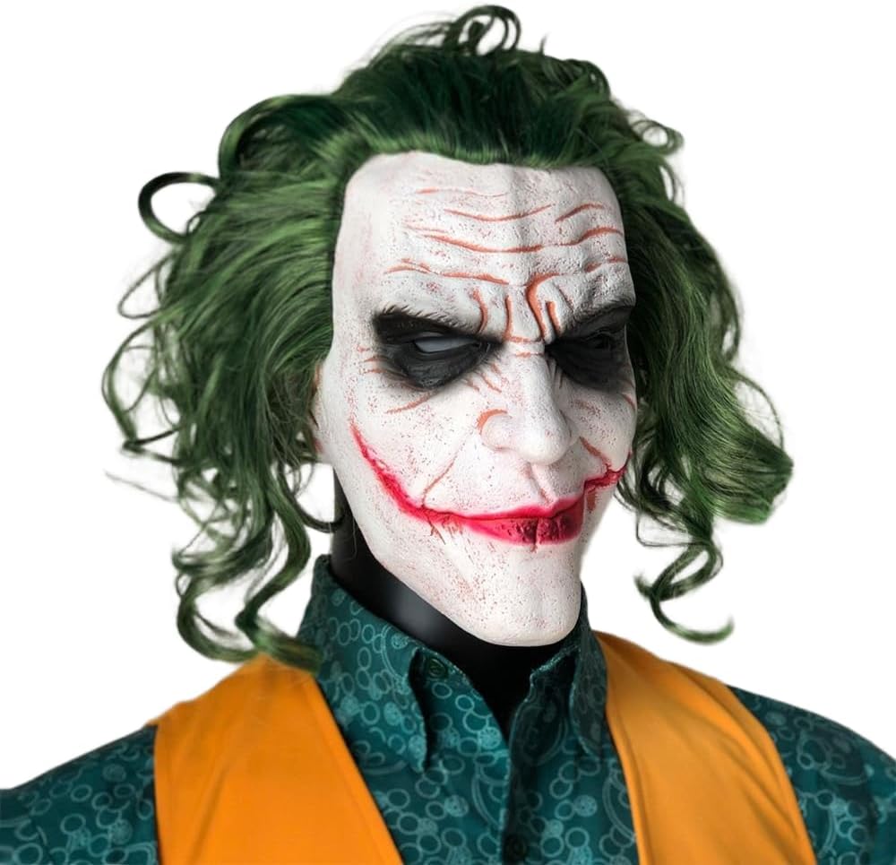 【期間限定5倍ポイント】ジョーカー jokerマスク ハロウィンコスプレ バットマン ホラーマスク ハロウィン仮面 被り物 変装用 ピエロお面 超怖い 変装グッズ 大人用 仮面舞踏会 学園祭 文化祭 イベント ホワイト お化け屋敷 55cm-65cm 芸術祭