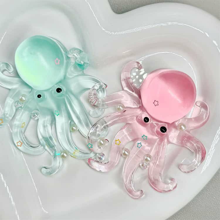 透明感 4個セット 握るおもちゃ 伸びる 水感スクイーズ 4個セット ゼリー ぷるぷる 癒しグッズ フィジェットトイ ぷにぷに ストレス解消 もちもち 減圧おもちゃ タコ かわいい 子供 大人 女の子 男の子 おもちゃ プレゼント wawawashop2025-10003327 wawawa shop サンプル画像3