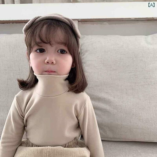 カットソー tシャツ キッズ 子供服 女の子 赤ちゃん ベビー 長袖 春秋冬 暖かい トップス 無地 ベージュ ハイネック 韓国 カットソー tシャツ キッズ 子供服 女の子 赤ちゃん ベビー 長袖 春秋冬 暖かい トップス 無地 ベージュ ハイネック 韓国