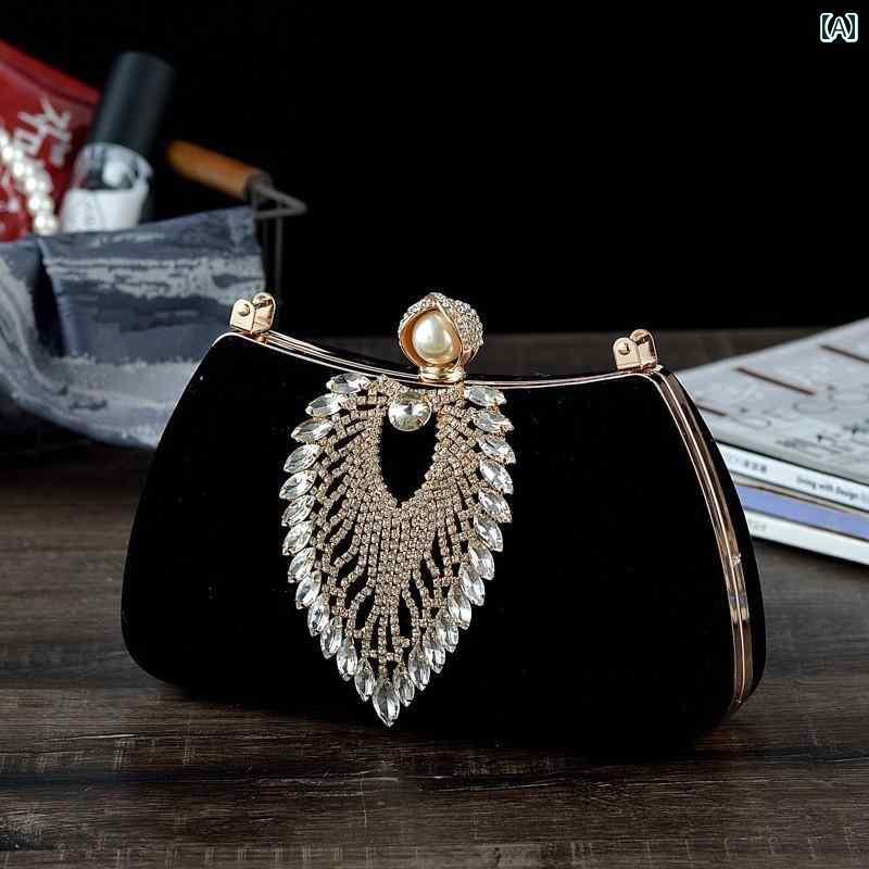 パーティー バッグ 結婚式 レディース おしゃれ ファッション ハンドバッグ ブラック レッド ブルー ビジュー キラキラ