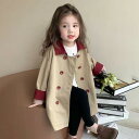 トレンチコート キッズ 女の子 子供服 アウター 春秋 韓国 ファッション ミドル丈 ダブル おしゃれ カジュアル