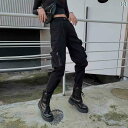 カーゴパンツ 秋冬 レディース カジュアル 大きいサイズ レトロ アメリカン ボトムス ブラック カーキ グリーン