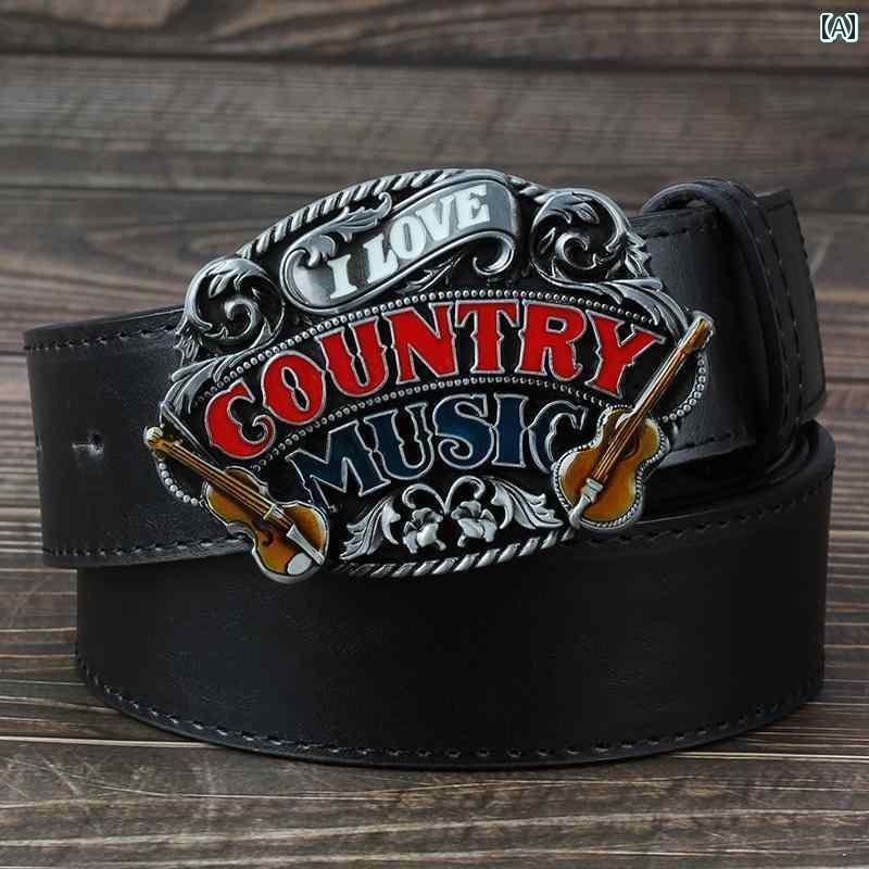 バックル ベルト メンズ レディース ミュージック 音楽 バンド ロック カジュアル ファッション ブラッ..