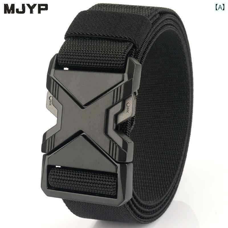 ベルト メンズ カジュアル キャンバス 布 ミリタリー おしゃれ アウトドア スポーツ 合金 バックル ブラック グレー グリーン