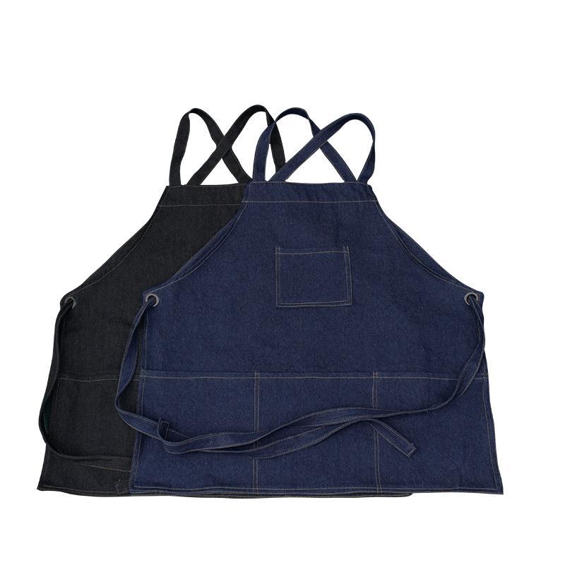 ガーデニングエプロン レディース メンズ おしゃれ アウトドア デニム ショート 作業服 ブルー ブラック