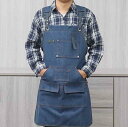 ガーデニングエプロン レディース メンズ 料理 家庭 キッチン おしゃれ アウトドア 防水 作業 庭師 ショルダーストラップ キャンバス ブルー キャメル ブラ...