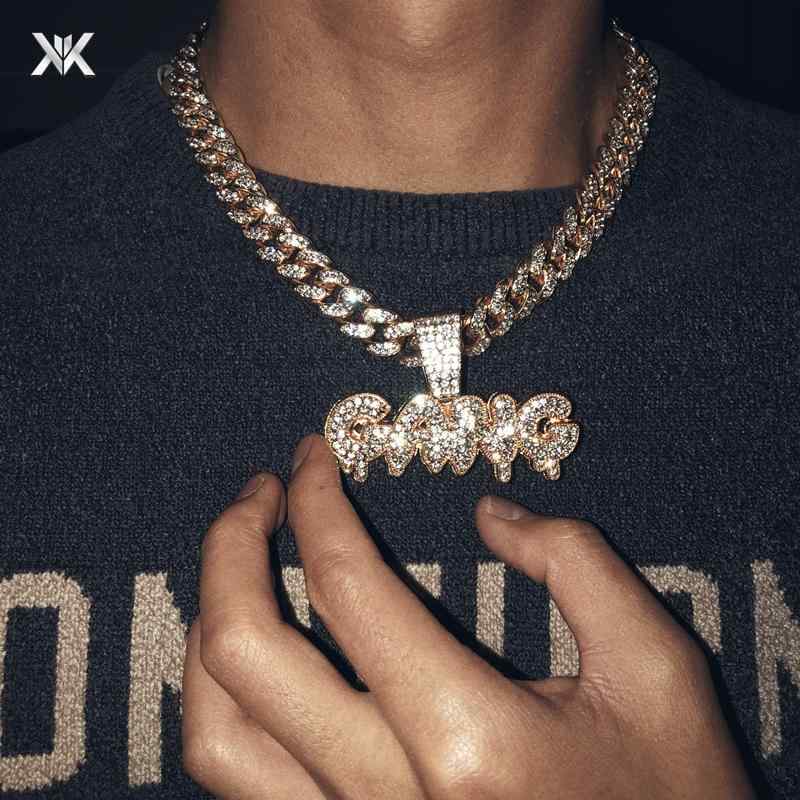 ネックレス メンズ アクセサリー 極太 ヒップホップ ギャング アメリカン ペンダント セット レディース 男女兼用 ショート 鎖骨 チェーン キューバ シルバ...