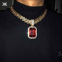 ネックレス メンズ アクセサリー 極太 ヒップホップ ペンダント セット 合金 ショート キューバ 鎖骨 チェーン スクエア ナイトクラブ シルバー ゴールド