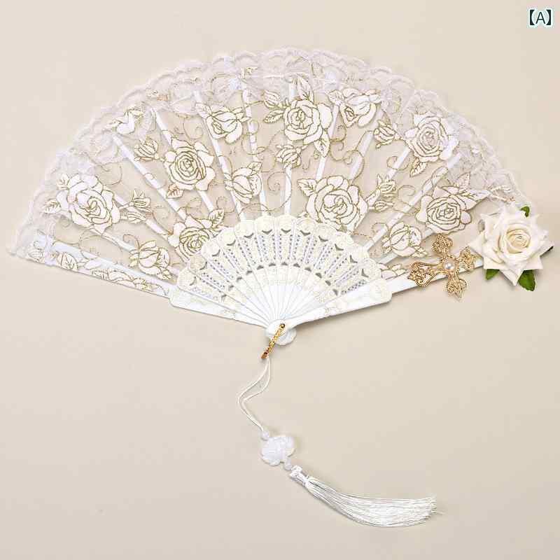 扇子 レース おしゃれ ロリータ ファン ゴージャス ヨーロピアン パーティー ダーク デッド コミック ..