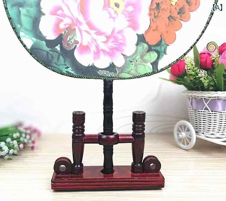 扇子立て 扇子スタンド ディスプレイ 木製 ファン ベース ブラケット ホルダー 古代 クラフト ギフト ..