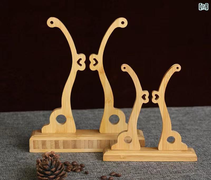 扇子立て 扇子スタンド ディスプレイ 装飾品 レトロ 中国 ファンスタンド 楠竹 古代 ファンホルダー 宮..