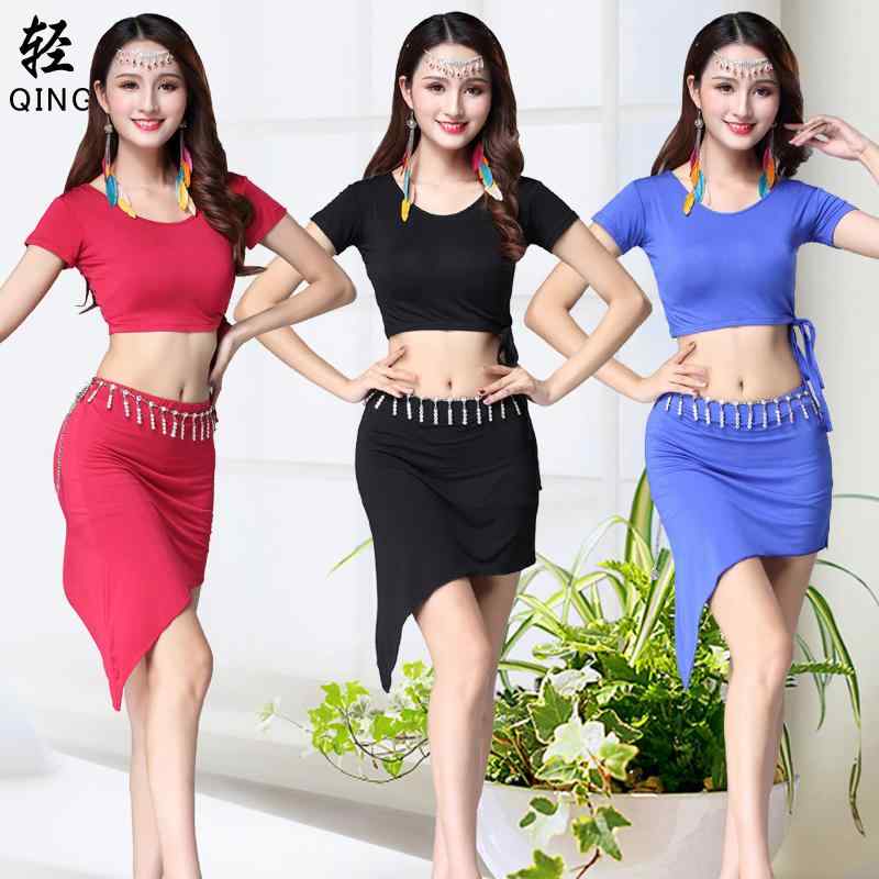 ベリーダンス 衣装 発表会 練習 春夏 ベリーダンス 服 セット 練習 ベリーダンス 練習服 スカート 大きめ サイズ スーツ モーダル