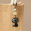 中国風 アクセサリー 装飾品 アクセサリー ローズウッド 猫 ペンダント 子猫 キーホルダー ペンダント メンズ レディース カップル かわいい 携帯電話 チェ...