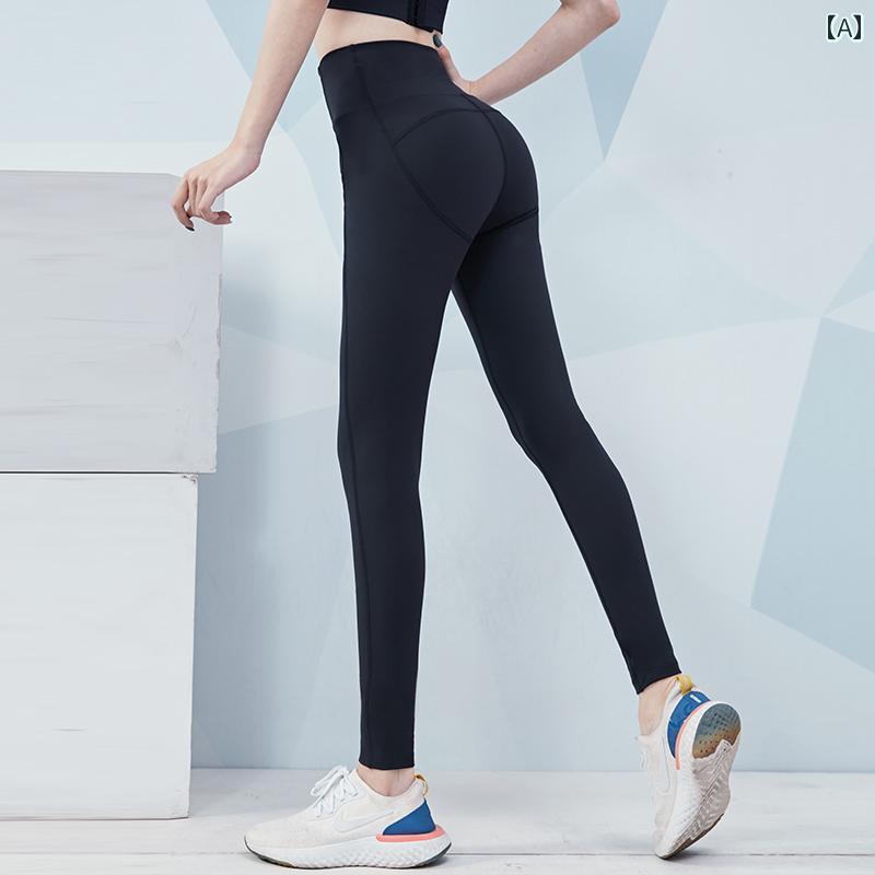 女性用 スポーツ パンツ ランニング フィットネス ハイウエスト レギンス 秋冬 ヨガ ナイロン トレーニング レジャー レディース 速乾 通気性 吸湿発散性 弾性 ロングパンツ