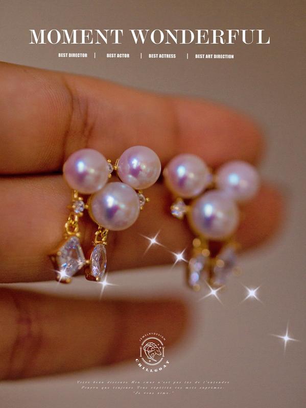 オーロラ 淡水 パールピアス ピアス センス オーロラ フレッシュ ウォーターパール イヤリング ジュエリー アクセサリー