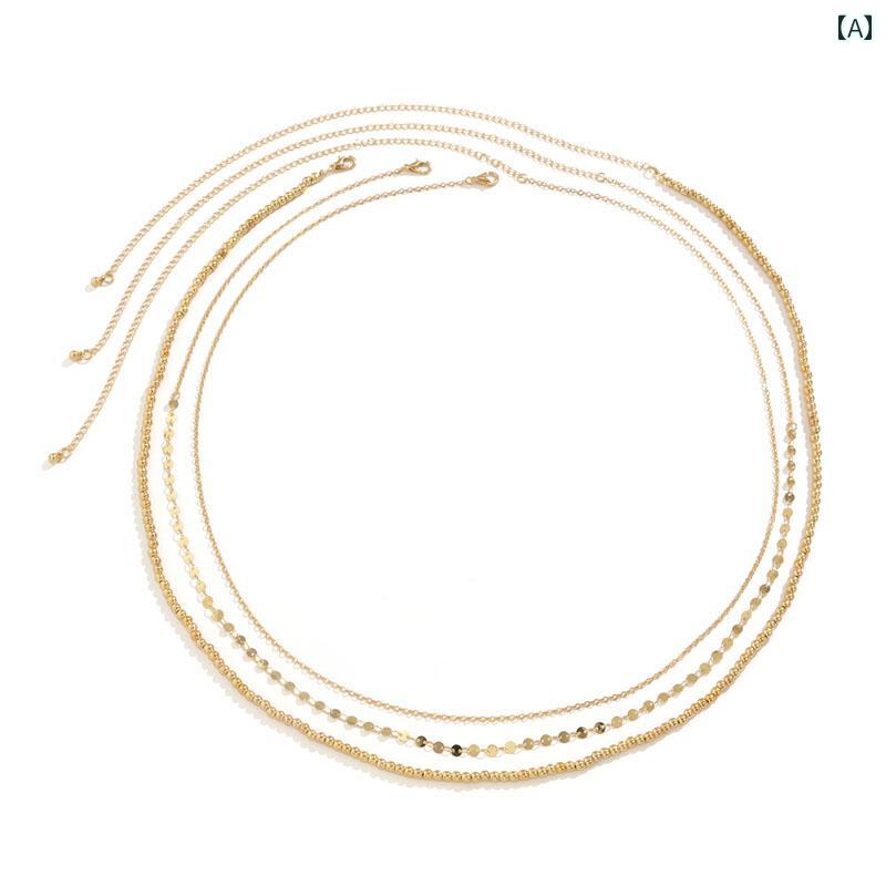 レディース ウエストチェーン アクセサリー おしゃれ きれい 高級感 煌びやか デート ペア イベント フェス パーティ パフォーマンス ダンス コスチューム ステージ 衣装 仕事 クラブ 映え