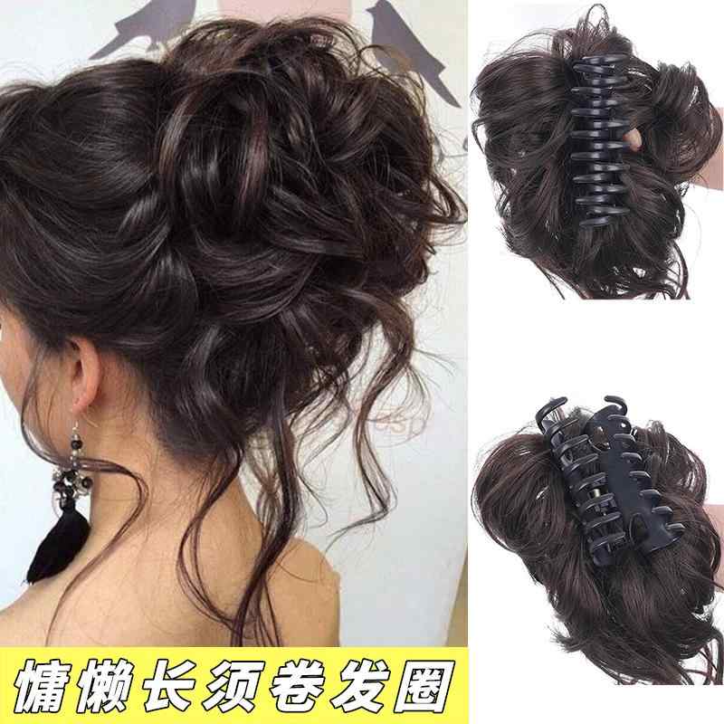 レディース ウィッグ おしゃれ ウィンド グラバー ヘッド レディース 自然 ふわふわ ヘアバッグ ウィッグ セット ポニーテール ウィッグ リング ヘア クリ...