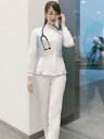 クリニック 制服 看護師 介護 美容 ユニフォーム 韓国 病院 長袖 セット シンプル ポリエステル 大きいサイズ エステ サロン 長袖 半袖