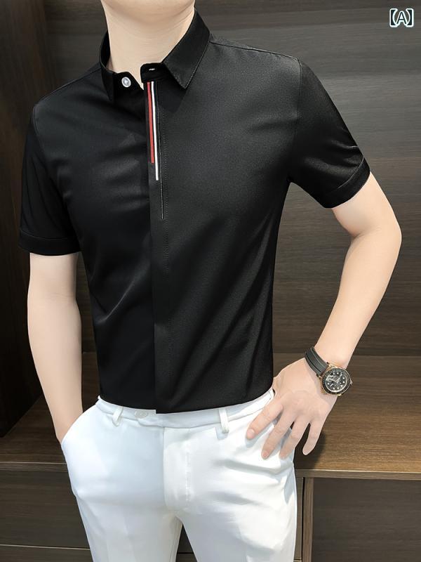 メンズ 長袖シャツ 韓国 おしゃれ アーバン シンプル 着やすい スタイリッシュ 快適 ビジネス カジュアル ディナー 紳士服