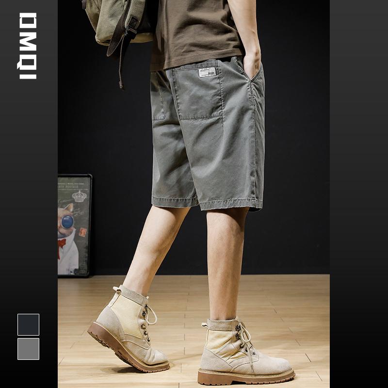 メンズ ハーフパンツ 夏 薄手 綿 ウォッシュド加工 アメリカン レトロ カーゴパンツ 夏 アウター オー..
