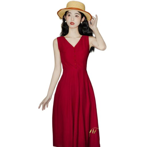 ノースリーブワンピース ロング ワンピース リゾートドレス デー 赤い ロングスカート レディース 女性 夏 ノースリーブワンピース ロング ワンピース リゾートドレス デー 赤い ロングスカート レディース 女性 夏